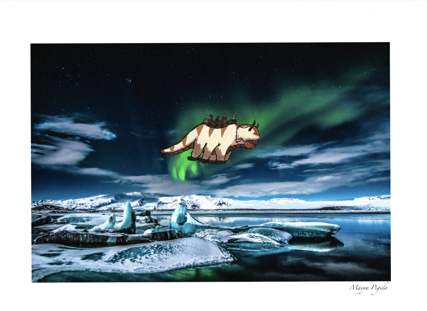 "Appa Over the North Pole" Print