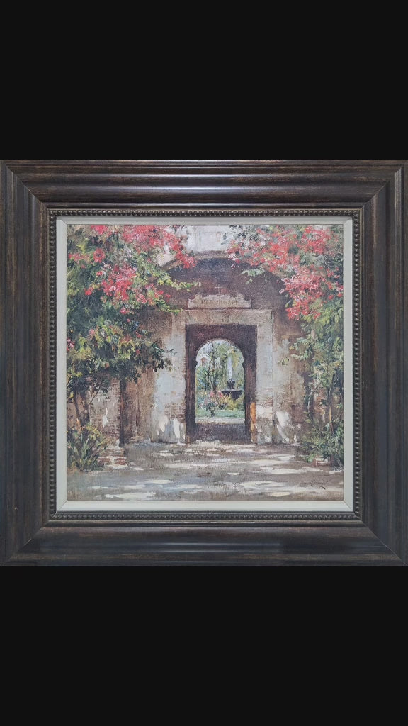 Load video: Video of a painting being completed on a thrift store print with Kronk from Emperor's New Groove